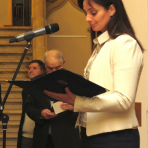 Langerné Victor Katalin, a Magyarság Háza igazgatója elmondja köszöntőjét ()